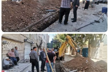 پایان مشکلات قدیمی فاضلاب سه محله کرمانشاه با اجرای ۵۳۰ متر لوله‌گذاری