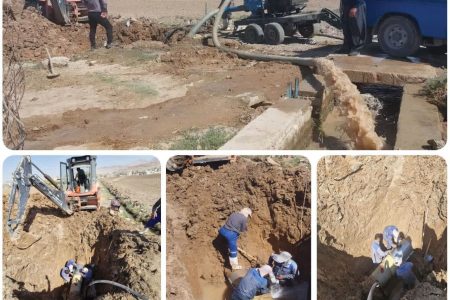 تعمیر فوری خط انتقال آب سرپل‌ذهاب؛ پایداری مجدد آب ۴۱۰۰ مشترک